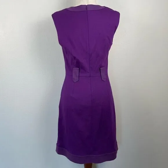 NWT Trina Turk Purple Midi Dress Size 6 - Picture 5 of 9